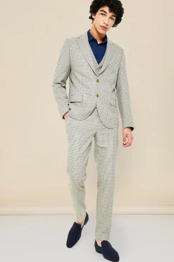 Single Breasted Slim Dogstooth Suit Jacket | BoohooMAN UK