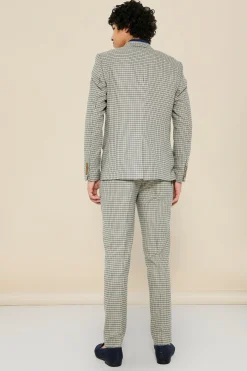 Single Breasted Slim Dogstooth Suit Jacket | BoohooMAN UK