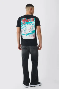 Ski Resort Print T-Shirt | BoohooMAN UK