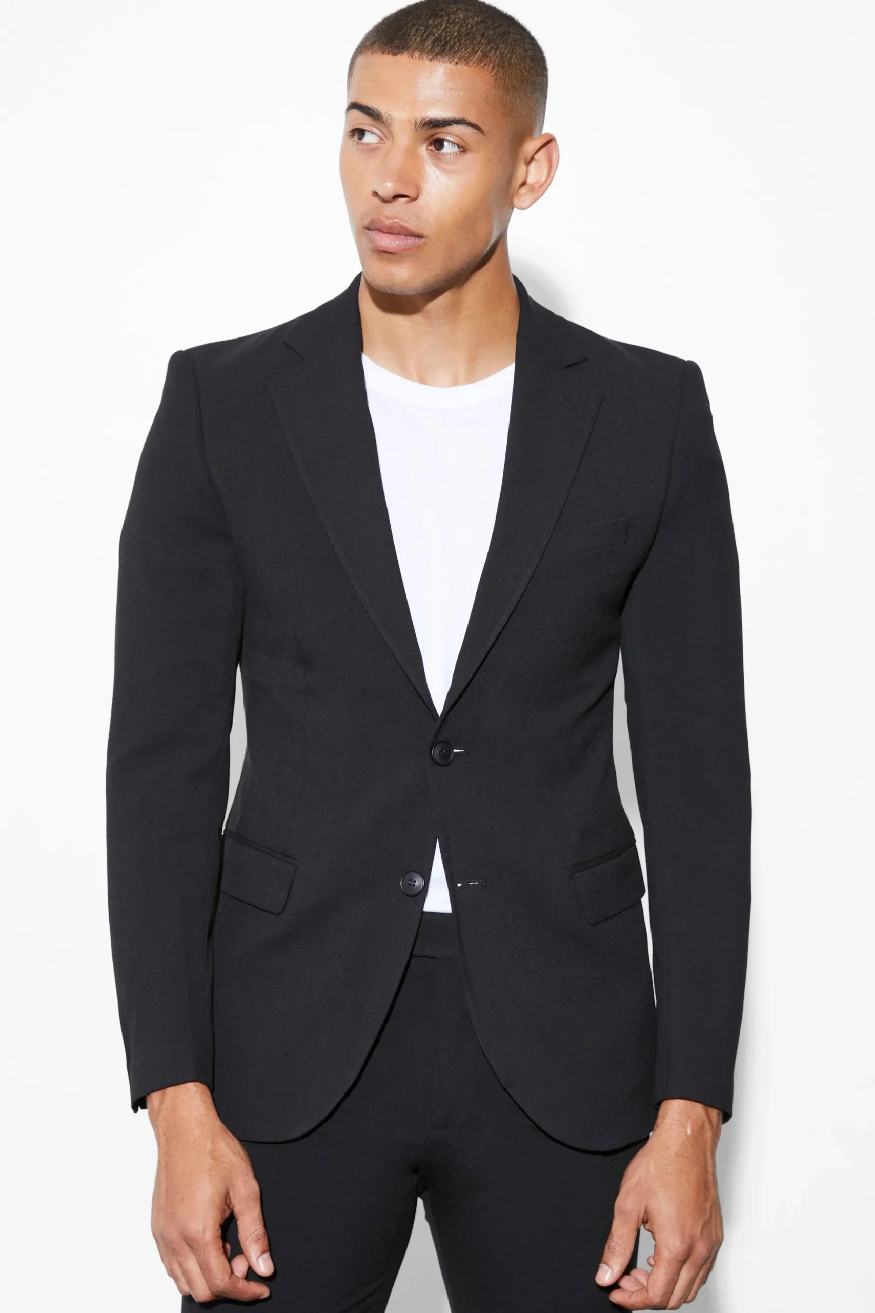 Skinny Black Suit | BoohooMAN UK