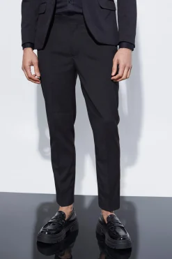 Skinny Cropped Suit Trousers | BoohooMAN UK