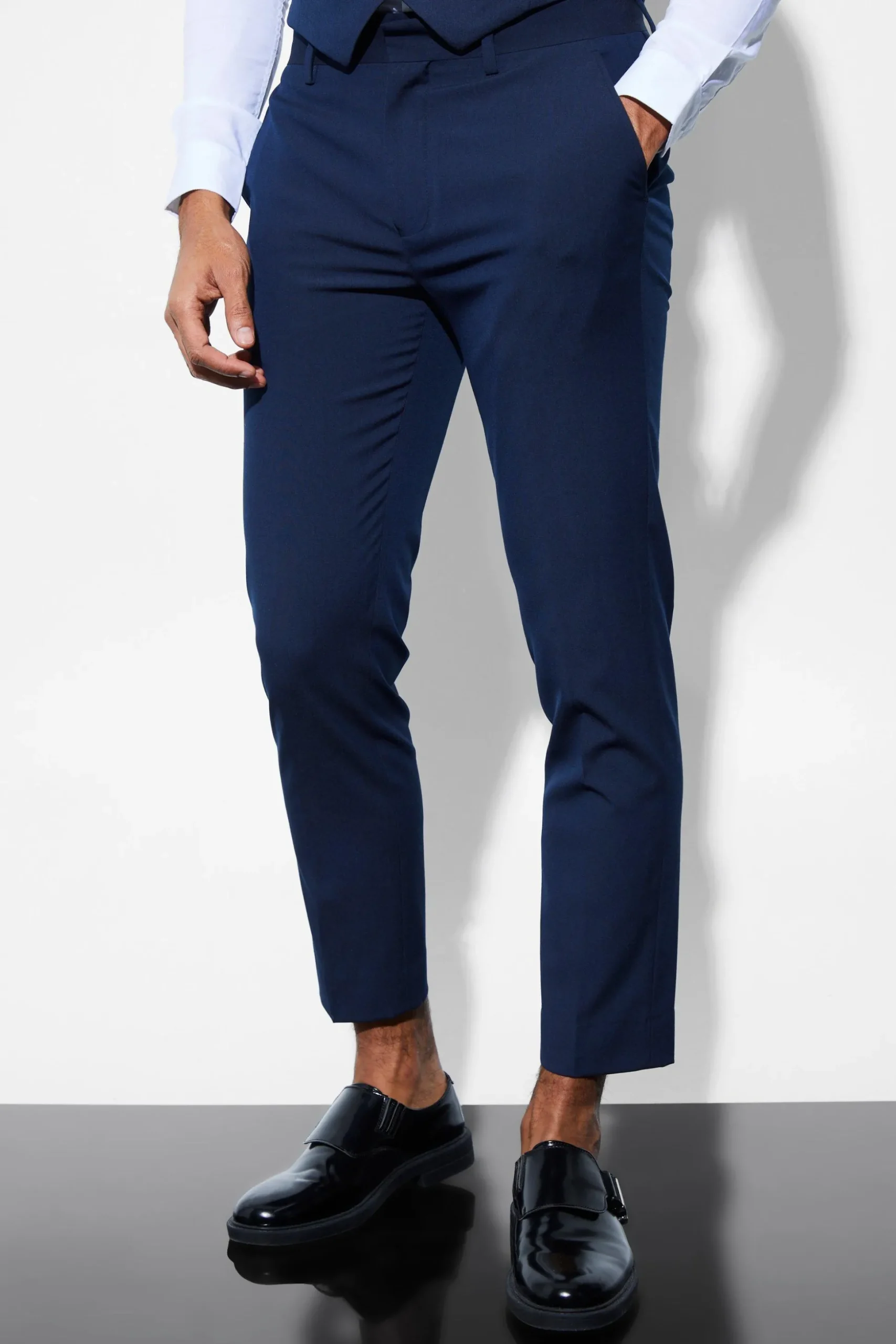 Skinny Cropped Suit Trousers | BoohooMAN UK
