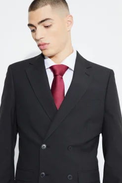 Skinny Double Breasted Suit Jacket | BoohooMAN UK