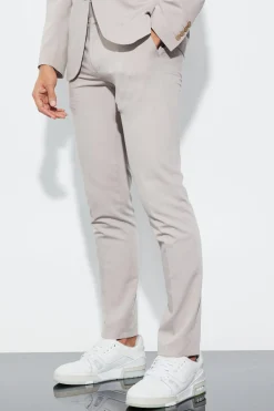 Skinny Fit Collarless Suit | BoohooMAN UK