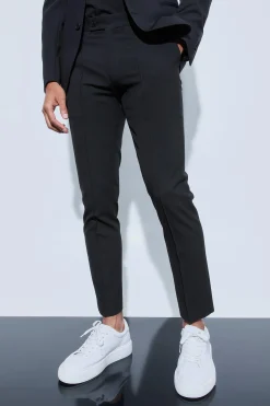 Skinny Fit Collarless Suit | BoohooMAN UK