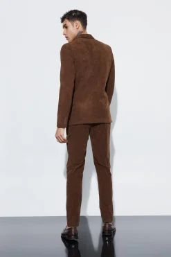 Skinny Fit Cord Suit | BoohooMAN UK