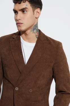 Skinny Fit Cord Suit | BoohooMAN UK