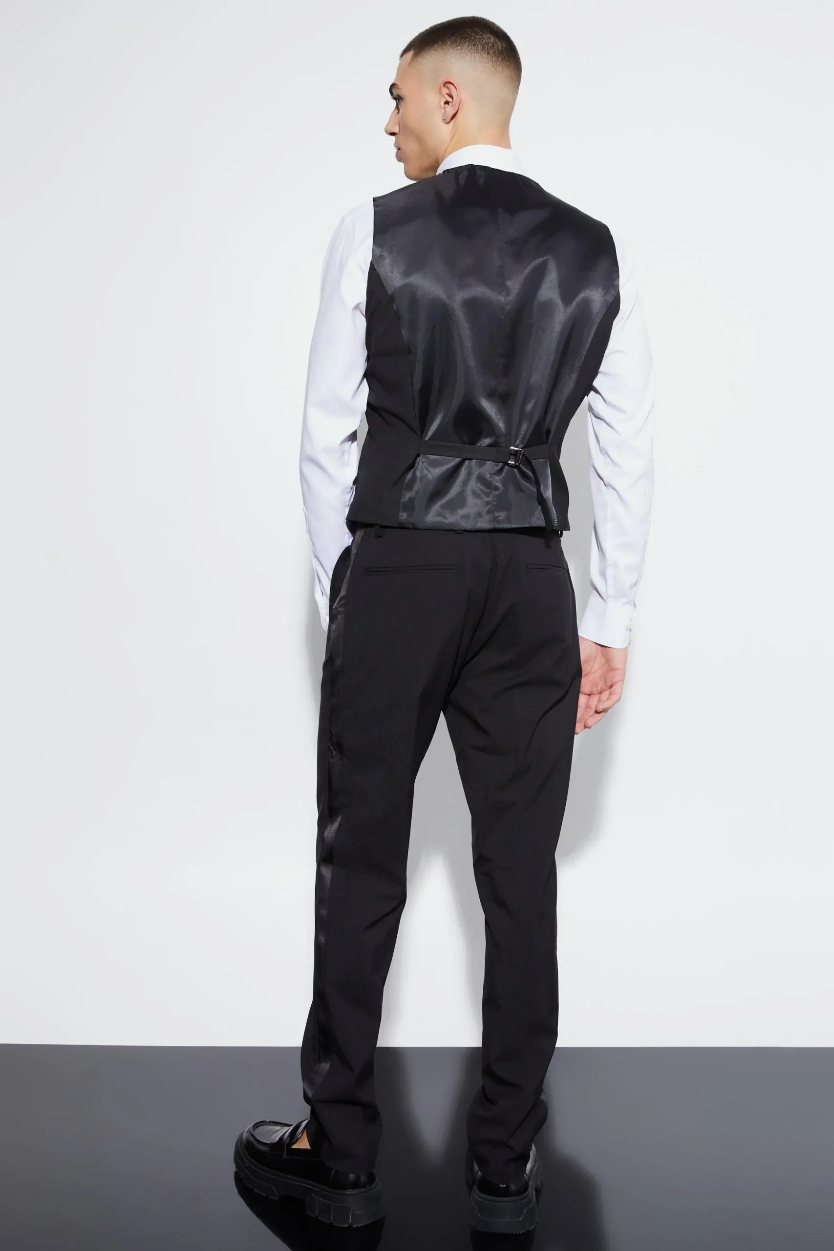 Skinny Fit Core Black Suit | BoohooMAN UK