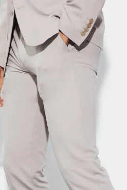 Skinny Fit Cropped Suit Trousers | BoohooMAN UK