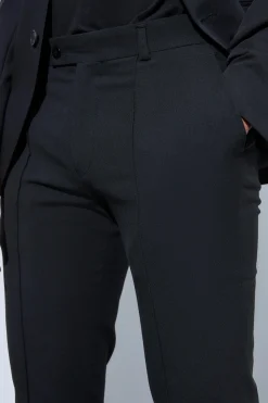 Skinny Fit Cropped Suit Trousers | BoohooMAN UK