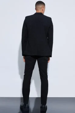 Skinny Fit Double Breasted Corduroy Suit | BoohooMAN UK