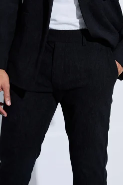 Skinny Fit Double Breasted Corduroy Suit | BoohooMAN UK