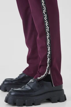 Skinny Fit Embellished Trouser | BoohooMAN UK