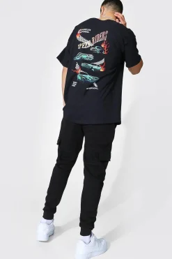 Skinny Fit Panelled Cargo Joggers | BoohooMAN UK