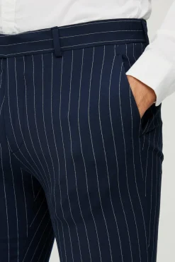 Skinny Fit Pinstripe Suit Trousers | BoohooMAN UK