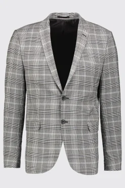 Skinny Fit Prince Of Wales Check Suit Jacket | BoohooMAN UK