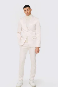 Skinny Fit Satin Blazer | BoohooMAN UK