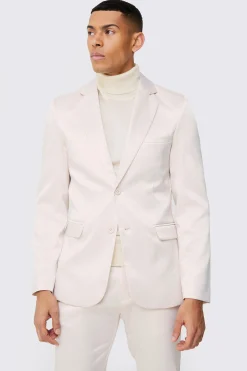 Skinny Fit Satin Suit | BoohooMAN UK
