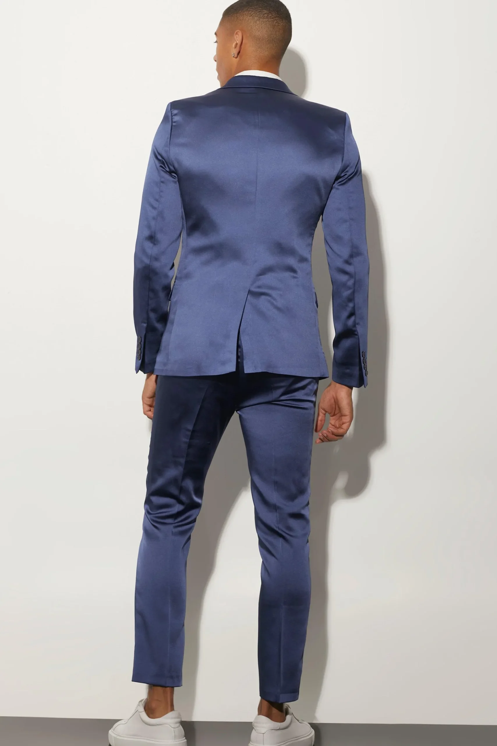 Skinny Fit Satin Suit Jacket | BoohooMAN UK