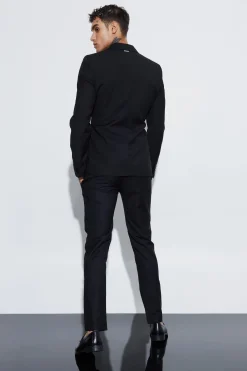 Skinny Fit Single Breasted Wrap Belt Blazer | BoohooMAN UK