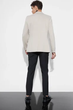Skinny Fit Single Breasted Jersey Blazer | BoohooMAN UK