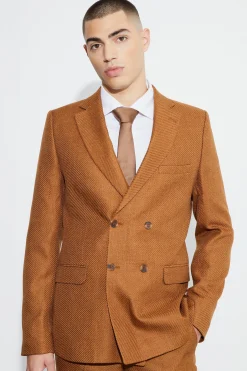 Skinny Fit Textured Suit | BoohooMAN UK