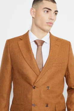 Skinny Fit Textured Suit | BoohooMAN UK