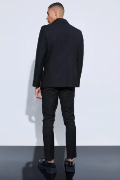 Skinny Fit Zip Hem Suit Jacket | BoohooMAN UK