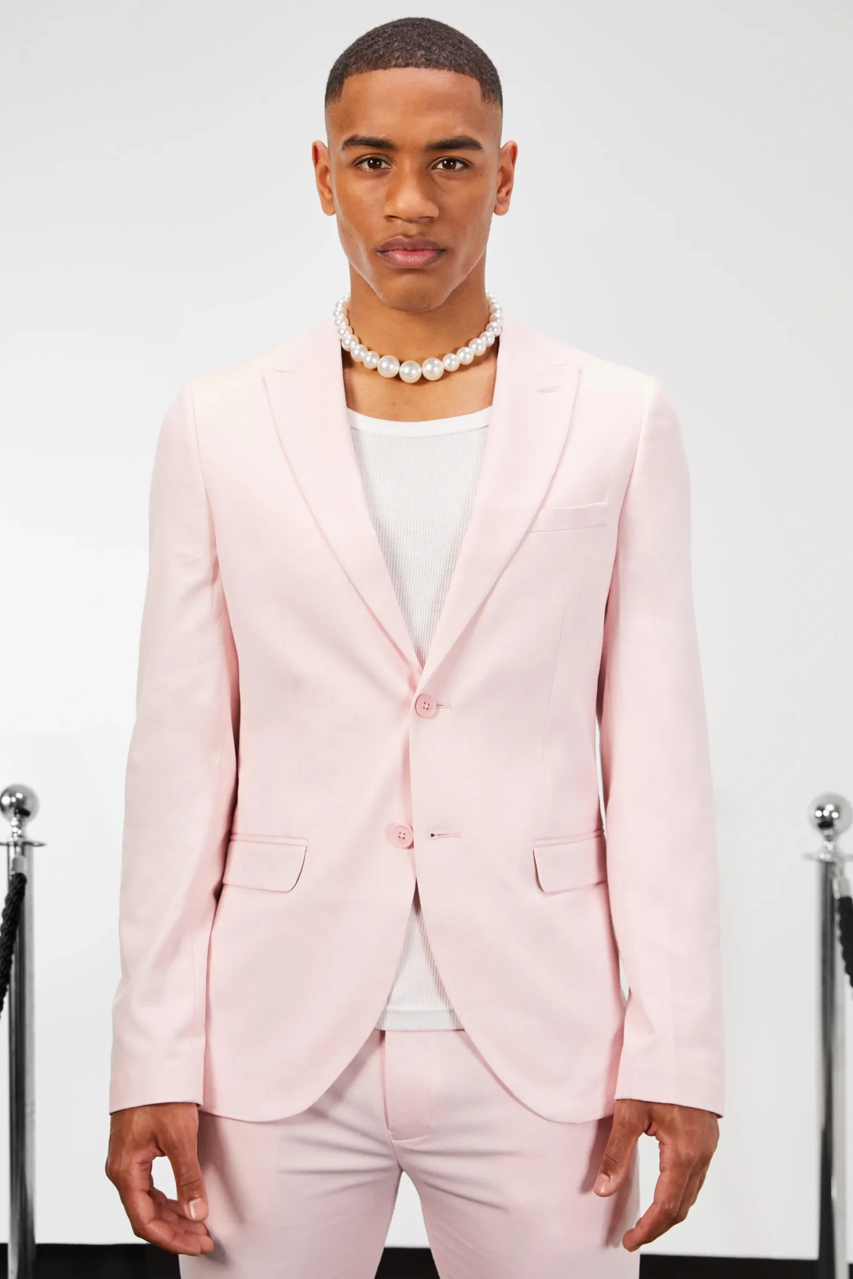 Skinny Linen Crop Suit | BoohooMAN UK