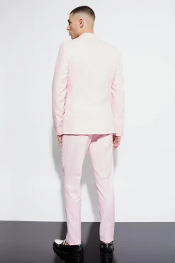 Skinny Micro Texture Suit | BoohooMAN UK