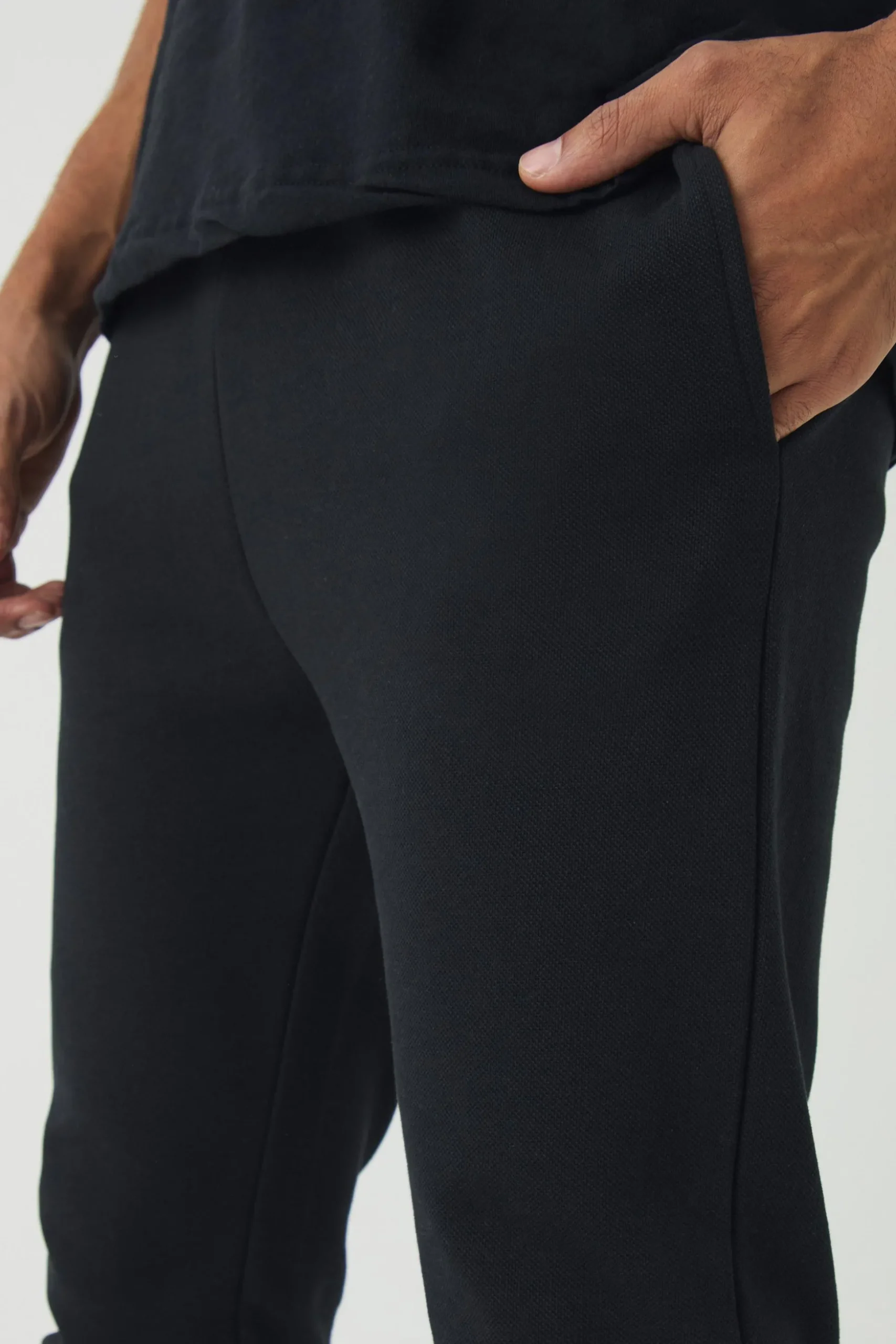Skinny Pique Jogger | BoohooMAN UK