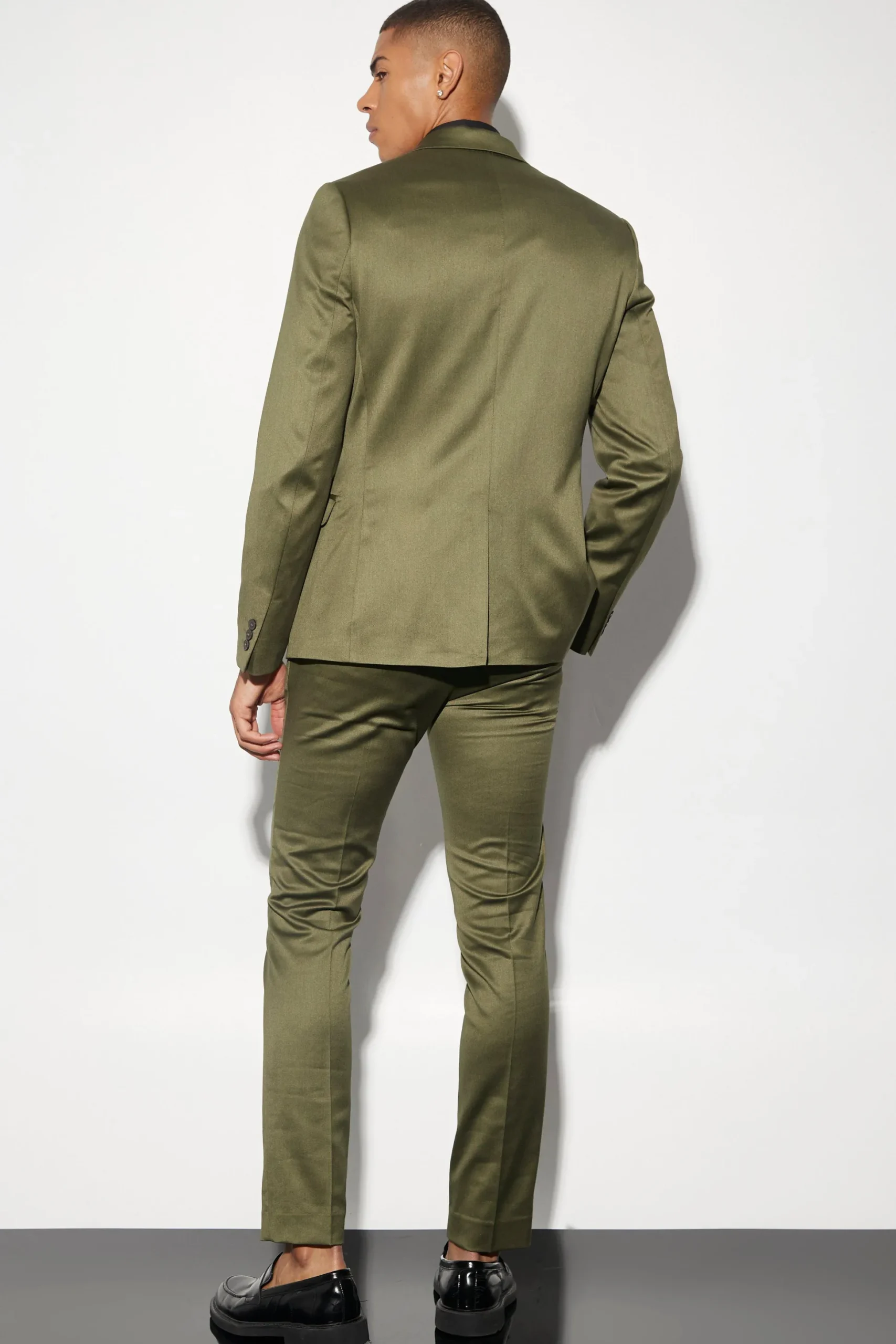 Skinny Satin Suit Jacket | BoohooMAN UK