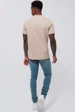 Skinny Stacked Stretch Distressed Jeans | BoohooMAN UK