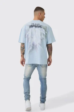 Skinny Stretch Black PU Biker Rip & Repair Jeans | BoohooMAN UK