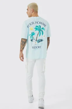 Skinny Stretch Cargo Jean | BoohooMAN UK