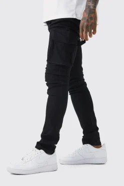 Skinny Stretch Carpenter Cargo Jean | BoohooMAN UK
