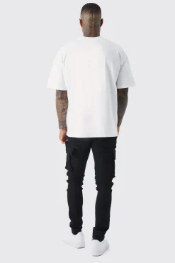 Skinny Stretch Carpenter Cargo Jean | BoohooMAN UK