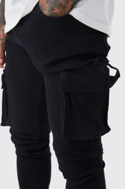 Skinny Stretch Carpenter Cargo Jean | BoohooMAN UK