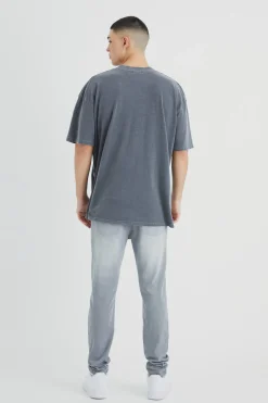 Skinny Stretch Extreme Knee Rip Jeans | BoohooMAN UK