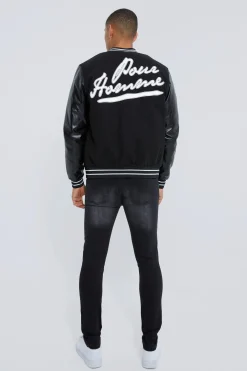 Skinny Stretch Rip And Repair Biker Jeans | BoohooMAN UK