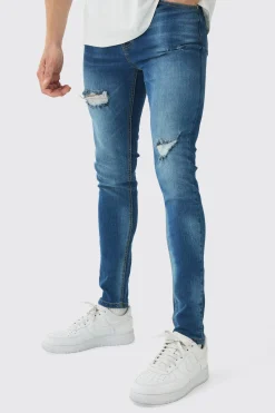 Skinny Stretch Ripped Jeans | BoohooMAN UK