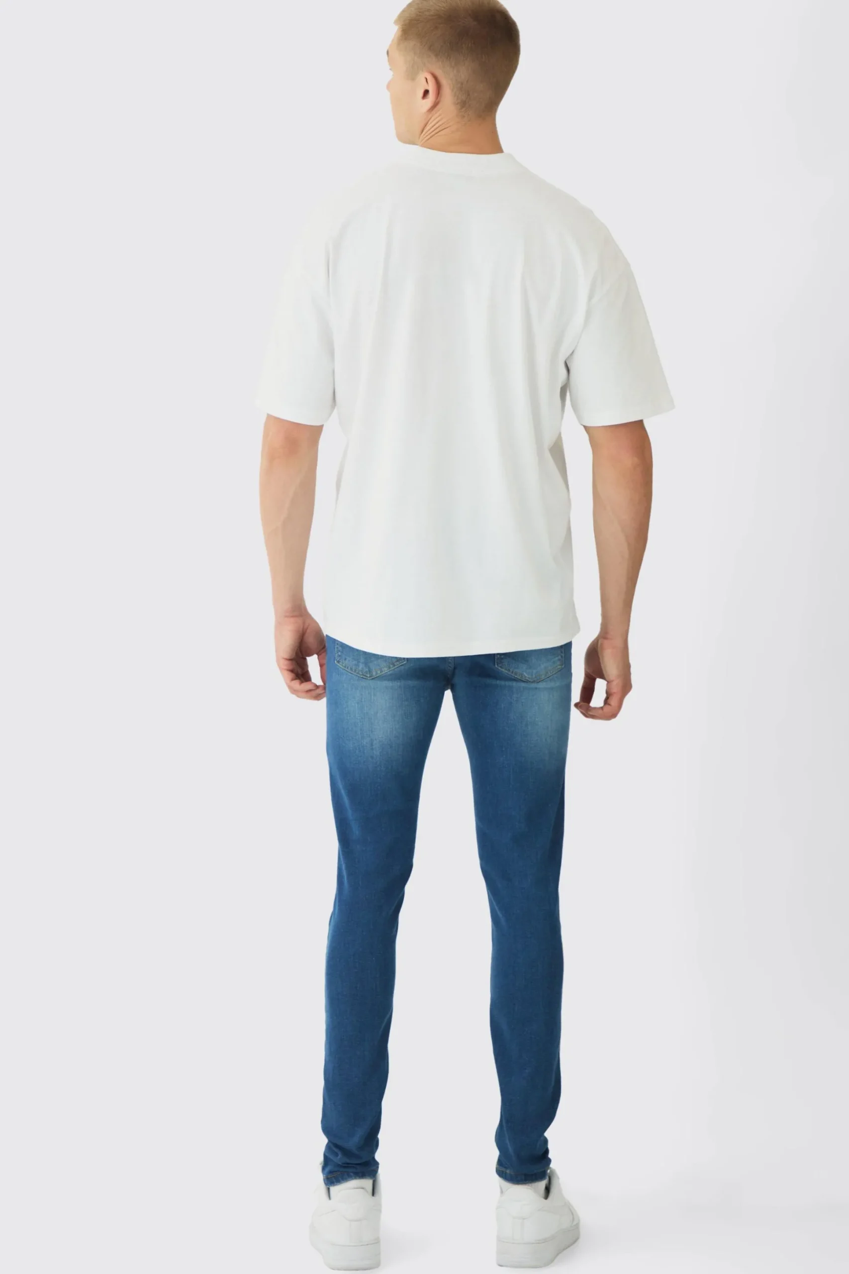 Skinny Stretch Ripped Jeans | BoohooMAN UK