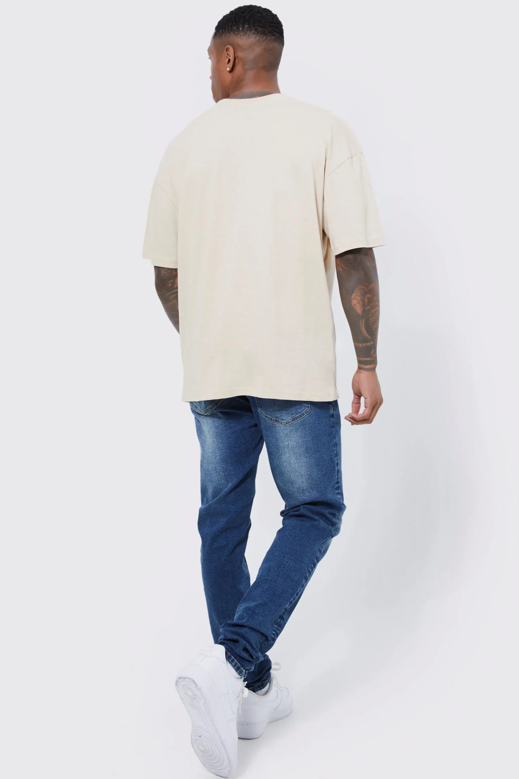 Skinny Stretch Stacked Jeans | BoohooMAN UK