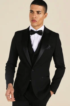 Skinny Tuxedo Single Breasted Suit Jacket | BoohooMAN UK