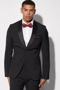 Skinny Tuxedo Single Breasted Suit Jacket | BoohooMAN UK