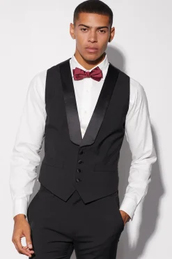 Skinny Tuxedo Waistcoat | BoohooMAN UK