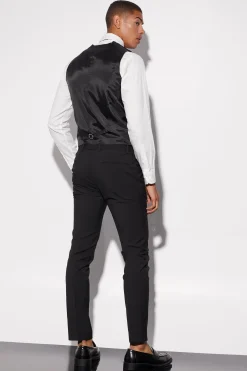 Skinny Tuxedo Waistcoat | BoohooMAN UK