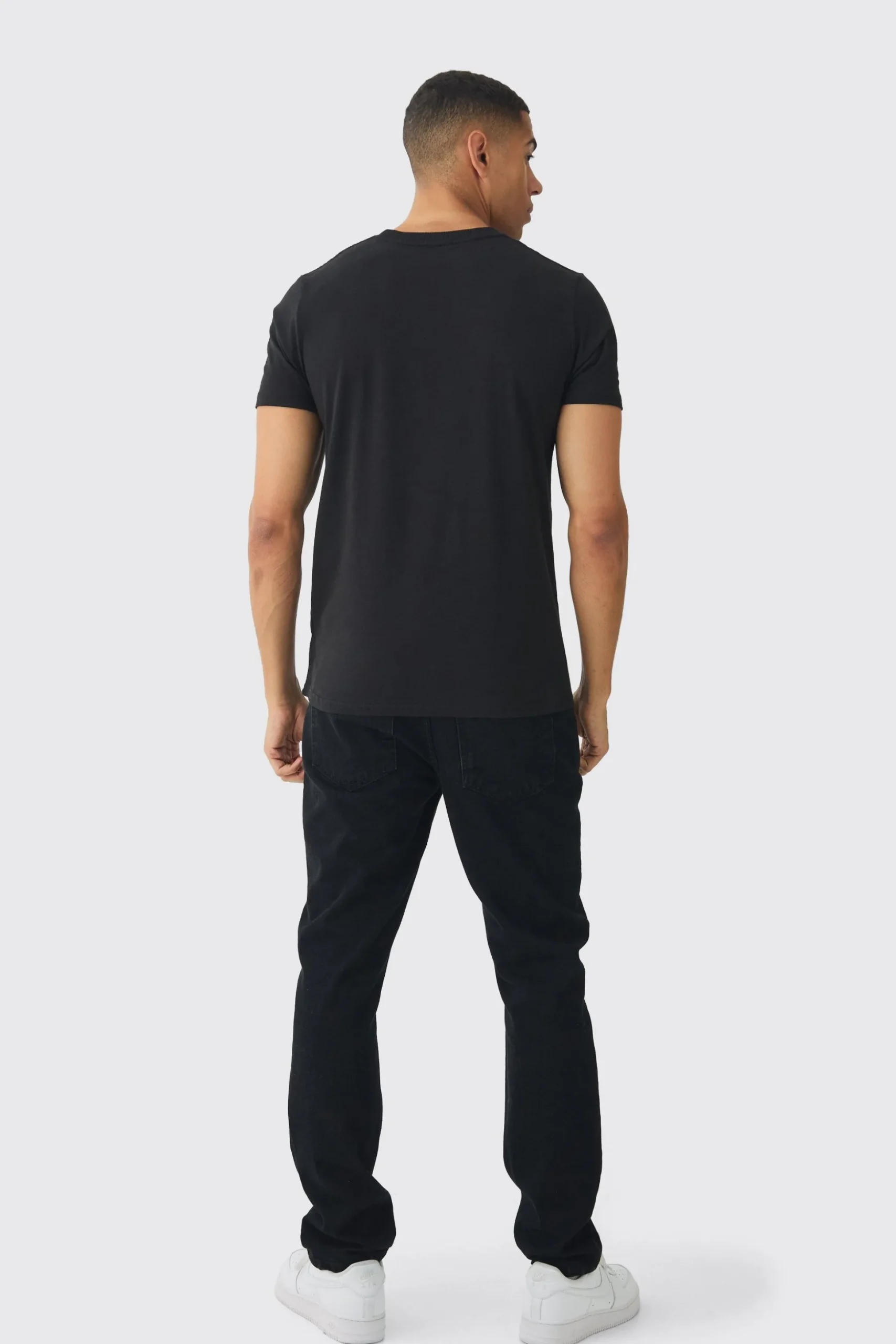 Slim Abstact Rose Print T-Shirt | BoohooMAN UK