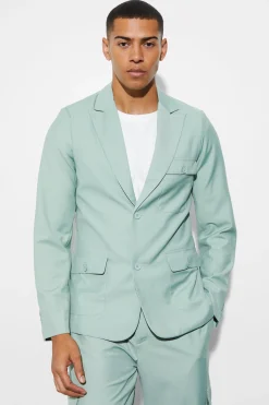Slim Cargo Suit | BoohooMAN UK