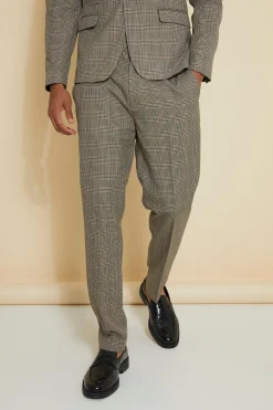 Slim Check Suit | BoohooMAN UK